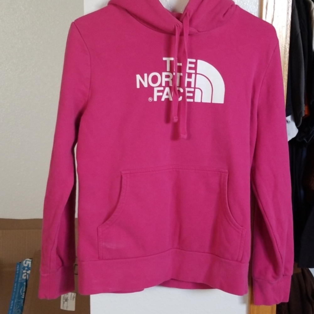 Pink northface hoodie.